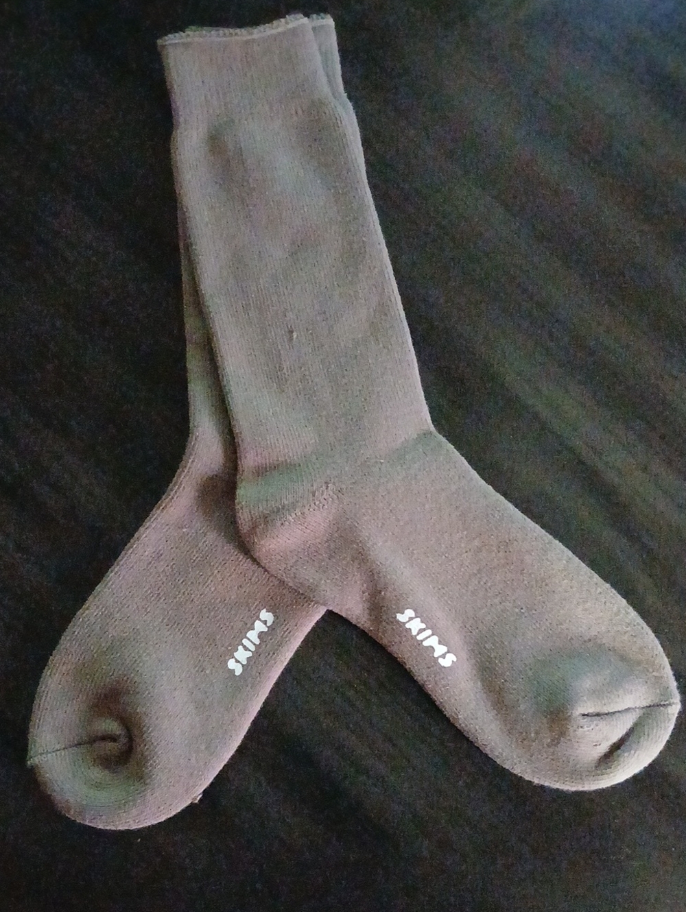 SKIMS Crew Socks in Brown